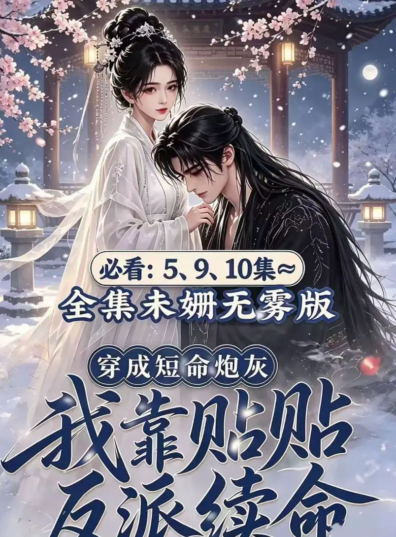 《穿成短命炮灰，我靠贴贴反派续命》去雾版全集免费看-穿书炮灰抱对腿反派怀里好续命-AI漫剧黄果版完整版百度网盘分享